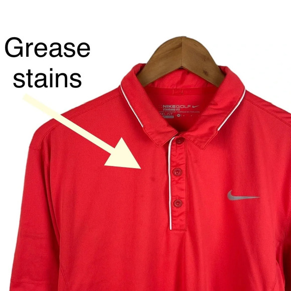 PO123 Mens Nike Golf Dri Fit Standard Fit Performance Golf Polo Shirt M - Picture 3 of 4